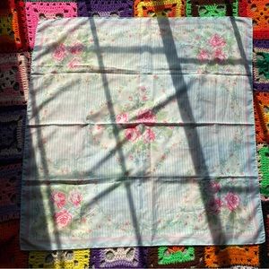 80s Pastel Rose Printed Scarf